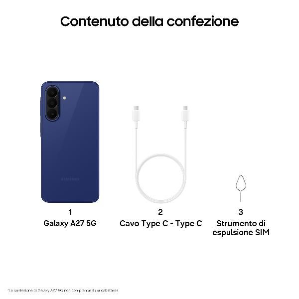 SAMSUNG GALAXY A27 5G DS 6+128 ITA BLUE