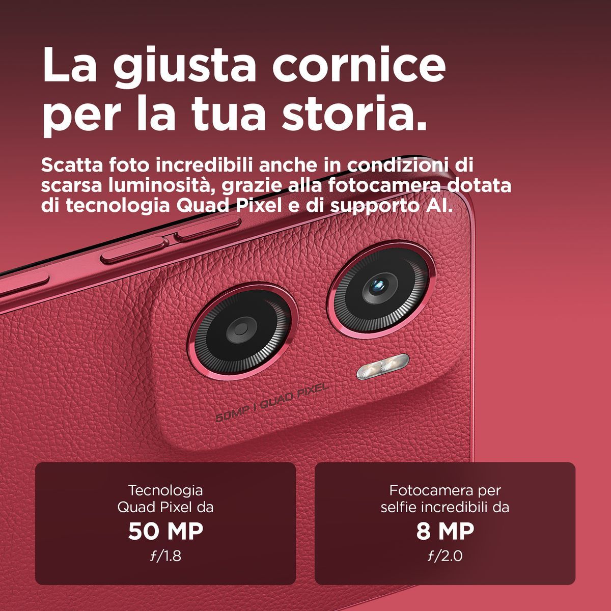 Motorola Moto G05 4+128GB 6.67" 4G Plum Red DS ITA
